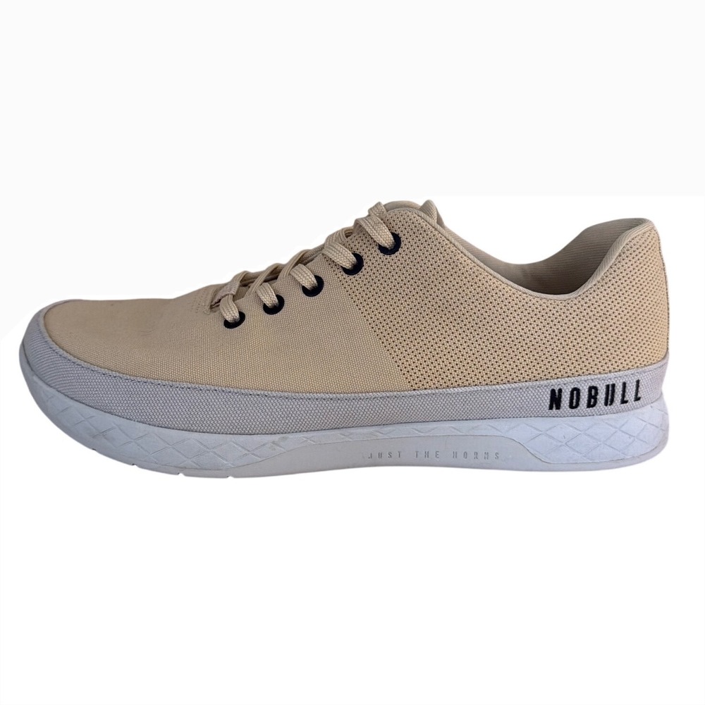 NOBULL Canvas Trainer Sand Tan Men 11.5 Womens 13 Low Top Sneakers Training Shoe